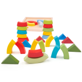Dřevěné hračky Bigjigs Toys Dřevěné skládací oblouky a trojúhelníky