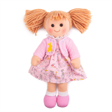 Dřevěné hračky Bigjigs Toys Látková panenka Ella 34 cm