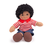 Dřevěné hračky Bigjigs Toys Látková panenka Otis 28 cm