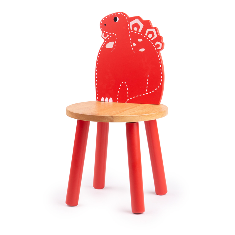 Dřevěné hračky Tidlo Dřevěná židle Stegosaurus