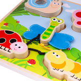 Dřevěné hračky Tidlo Senzorické puzzle Hmyz