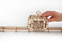 Dřevěné hračky Ugears 3D dřevěné mechanické puzzle Kabinová lanovka s tratí