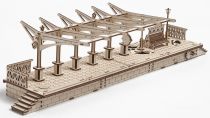 Dřevěné hračky Ugears 3D dřevěné mechanické puzzle Železniční nástupiště