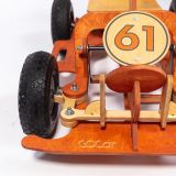 Dřevěné hračky GOCar šlapací auto střední, oranžové