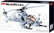 Dřevěné hračky Sluban Army Model Bricks M38-B0838 Bitevní helikoptéra AH-1Z Viper