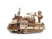 Dřevěné hračky Ugears 3D dřevěné mechanické puzzle Výzkumná loď