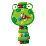 Dřevěné hračky Bino Dřevěné hodinky Žába