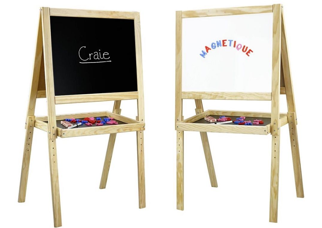 Dřevěné hračky Jeujura Dřevěná multifunkční tabule 58x45 cm s příslušenstvím