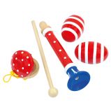 Dřevěné hračky Bino Set 4 hudebních nástrojů