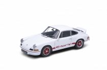 Dřevěné hračky Welly Porsche 911 Carrera RS (1973) 1:34 bílé s pruhem