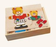 Dřevěná šatní skříň - madvědice + medvídek