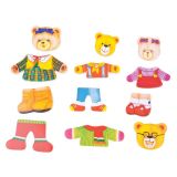 Dřevěné hračky Bigjigs Toys Oblékací puzzle Medvědí rodinka