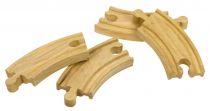 Dřevěné hračky Bigjigs Rail Krátká kruhová kolej 10 cm 4 ks