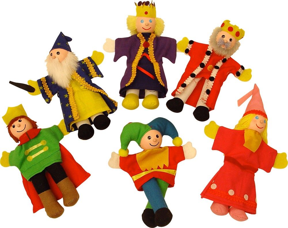 Dřevěné hračky Bigjigs Toys Prstoví maňásci pohádkové postavičky z království