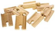 Dřevěné hračky Bigjigs Rail Spojky kolejí 7 cm 8 ks