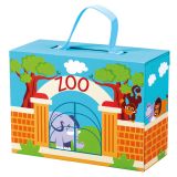 Dřevěné hračky Bino Cestovní kufřík se zvířátky zoo