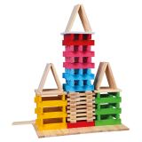 Dřevěné hračky Bino Dřevěná stavebnice město