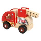 Dřevěné hračky Bino Dřevěné auto hasiči