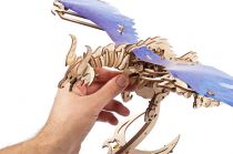 Dřevěné hračky Ugears 3D dřevěné mechanické puzzle Vířící drak
