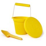 Dřevěné hračky Bigjigs Toys Plážový kyblíček žlutý