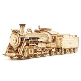 RoboTime dřevěné 3D puzzle Parní lokomotiva