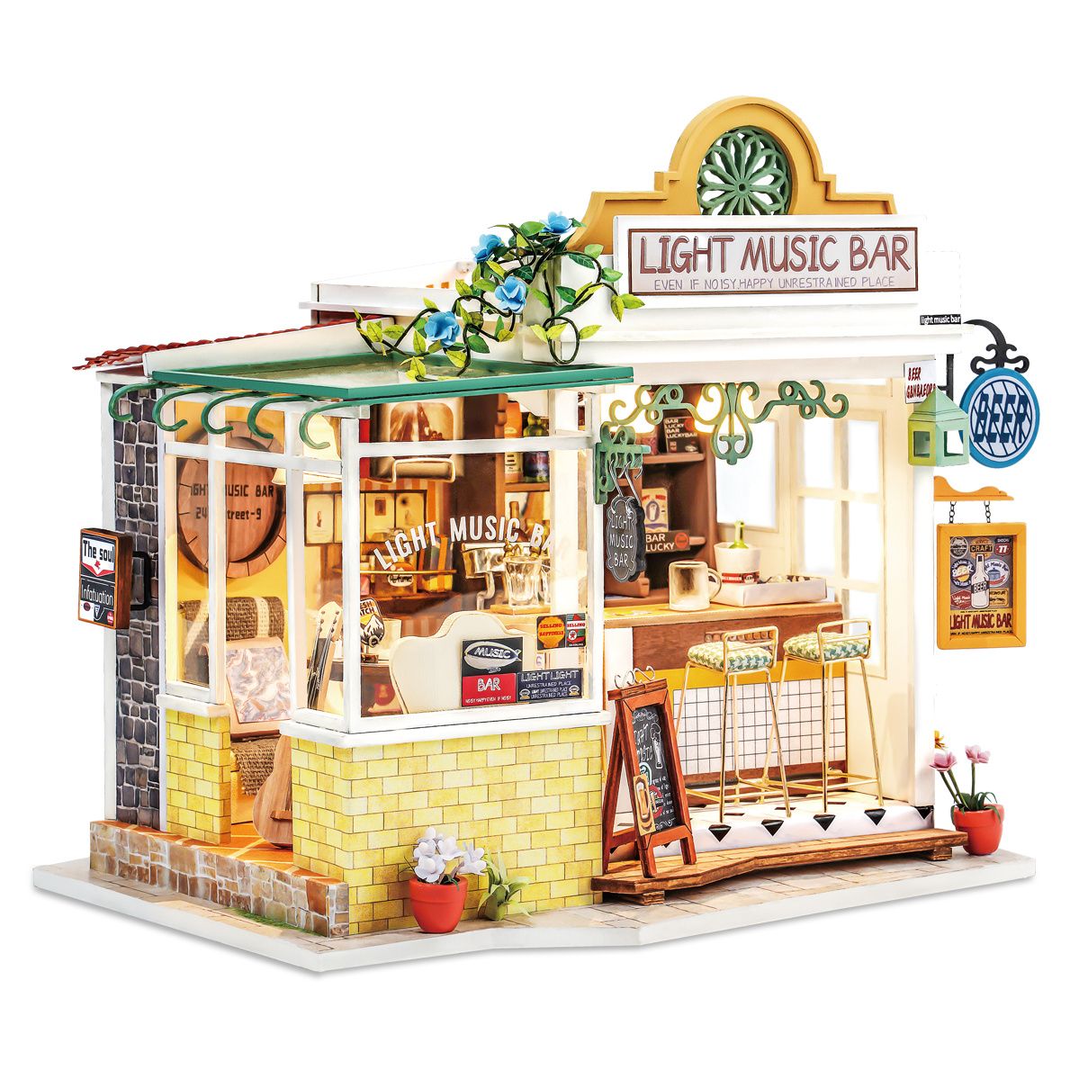 Dřevěné hračky RoboTime miniatura domečku Bar
