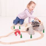 Dřevěné hračky Bigjigs Rail Set vysokohorská dráha