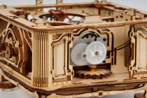 Dřevěné hračky RoboTime 3D dřevěné mechanické puzzle Gramofon (ruční pohon)