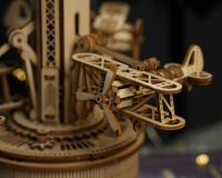 Dřevěné hračky RoboTime 3D skládačka hrací skříňky Řídící věž s letadly
