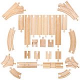 Dřevěné hračky Bigjigs Rail Dřevěné koleje set 25 dílů