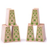 Dřevěné hračky Bigjigs Rail Mostní pilíře 6 ks