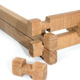 Dřevěné hračky Jeujura Dřevěná stavebnice 120 dílů Lyžařské středisko