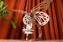 Dřevěné hračky Ugears 3D dřevěné mechanické puzzle Motýl