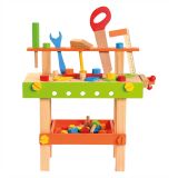 Dřevěné hračky Bino Dětský pracovní stůl s nářadím
