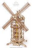 Dřevěné hračky Ugears 3D dřevěné mechanické puzzle Větrný mlýn