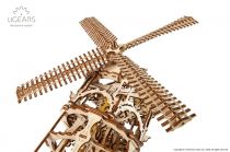 Dřevěné hračky Ugears 3D dřevěné mechanické puzzle Větrný mlýn