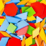 Dřevěné hračky Bigjigs Toys Dřevěná barevná mozaika