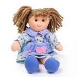 Dřevěné hračky Bigjigs Toys Látková panenka Grace 28 cm