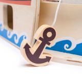 Dřevěné hračky Bigjigs Toys Pirátská loď s piráty