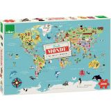 Dřevěné hračky Vilac Puzzle Mapa světa 500 dílků