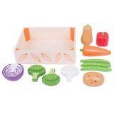 Dřevěné hračky Bigjigs Toys Krabička se zeleninou