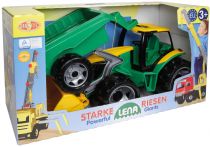 Dřevěné hračky Lena Traktor se lžící a přívěsem