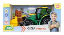 Dřevěné hračky Lena Traktor se lžící zeleno žlutý
