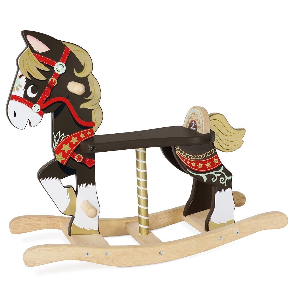 Dřevěné hračky Le Toy Van Petilou Houpací kůň hnědý