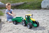 Dřevěné hračky Lena Traktor bez lžíce a bagru s přívěsem