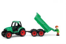 Dřevěné hračky Lena Truckies traktor s vlečkou