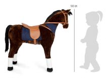 Dřevěné hračky small foot Sedací kůň XL hnědý se zvukem