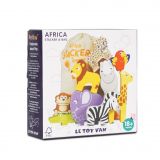 Dřevěné hračky Le Toy Van Petilou Skládací věž Afrika 9 ks