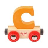 Dřevěné hračky Bigjigs Rail Vagónek dřevěné vláčkodráhy - Písmeno C