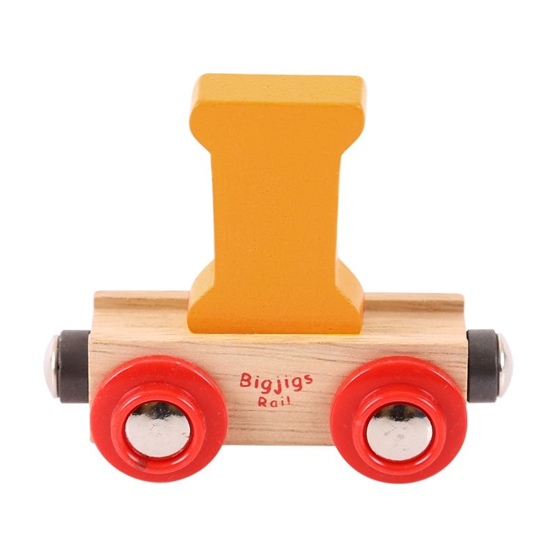Dřevěné hračky Bigjigs Rail Vagónek dřevěné vláčkodráhy - Písmeno I